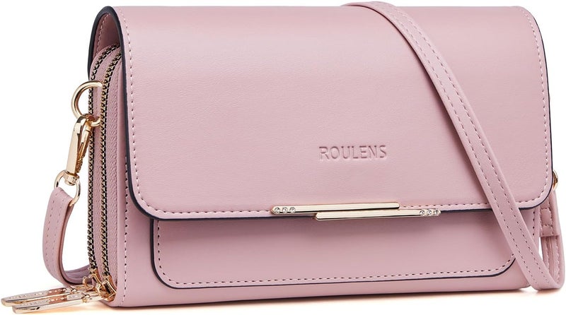 Roulens Small Crossbody Bag for Women,Cell Phone Purse Women's Shoulder Handbags Wallet Purse with Credit Card Slots - Image 1